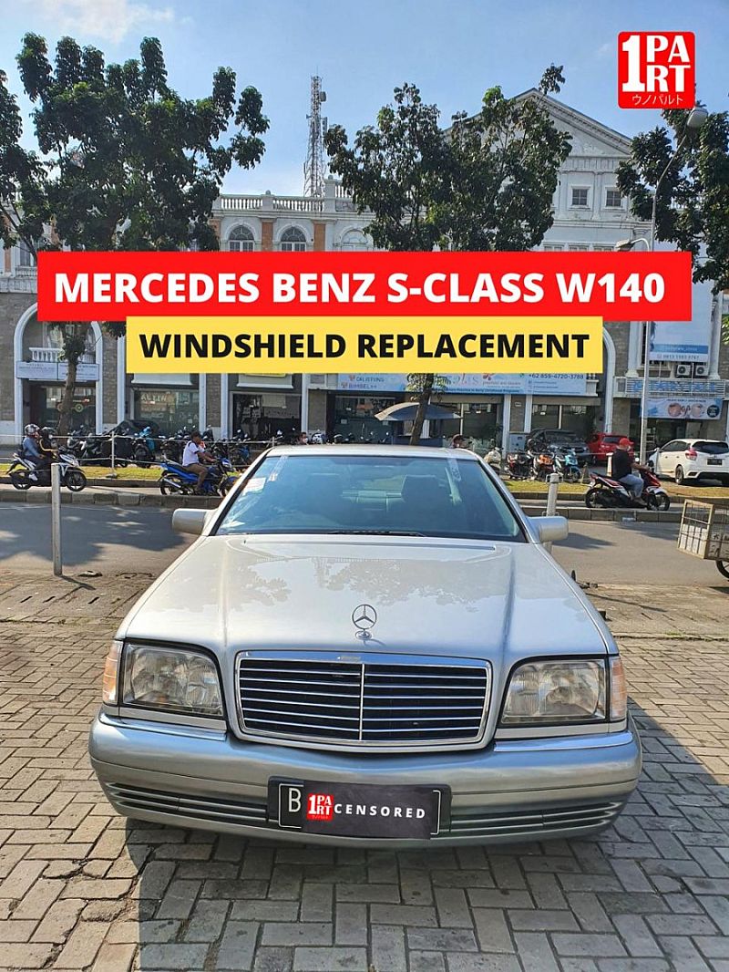 Kaca Depan 3 Lapis Mercy Mercedes Benz S Class W140 Non Sensor - foto 5