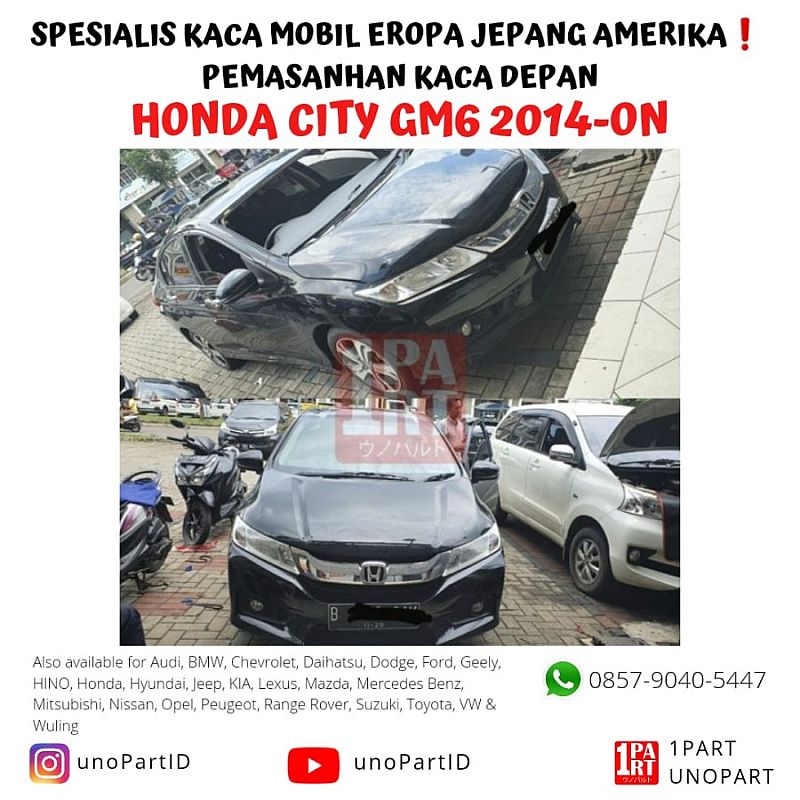Kaca Depan 3 Lapis Mobil Honda City GM6 2014-2019 SNI Terima Pasang - foto 2