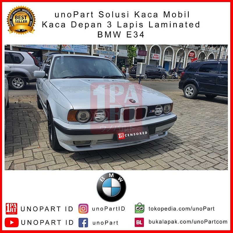Kaca Depan Asahimas AGC BMW Seri 5 520i E34 1988-1996 by unoPart - foto 5