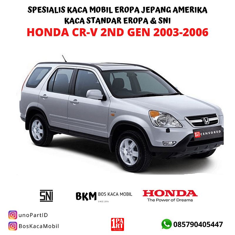 Kaca Depan Asahimas AGC Honda CRV Gen 2 2003-2006 Jepit by unoPart - foto 2