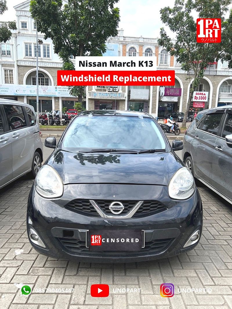 Kaca Depan Asahimas AGC Nissan March by unoPart - foto 3