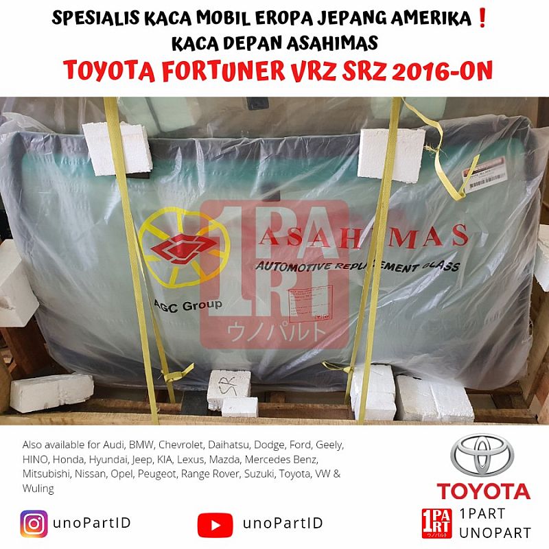 Kaca Depan Asahimas AGC Toyota Fortuner / Hilux 2016-ON by unoPart - foto 2