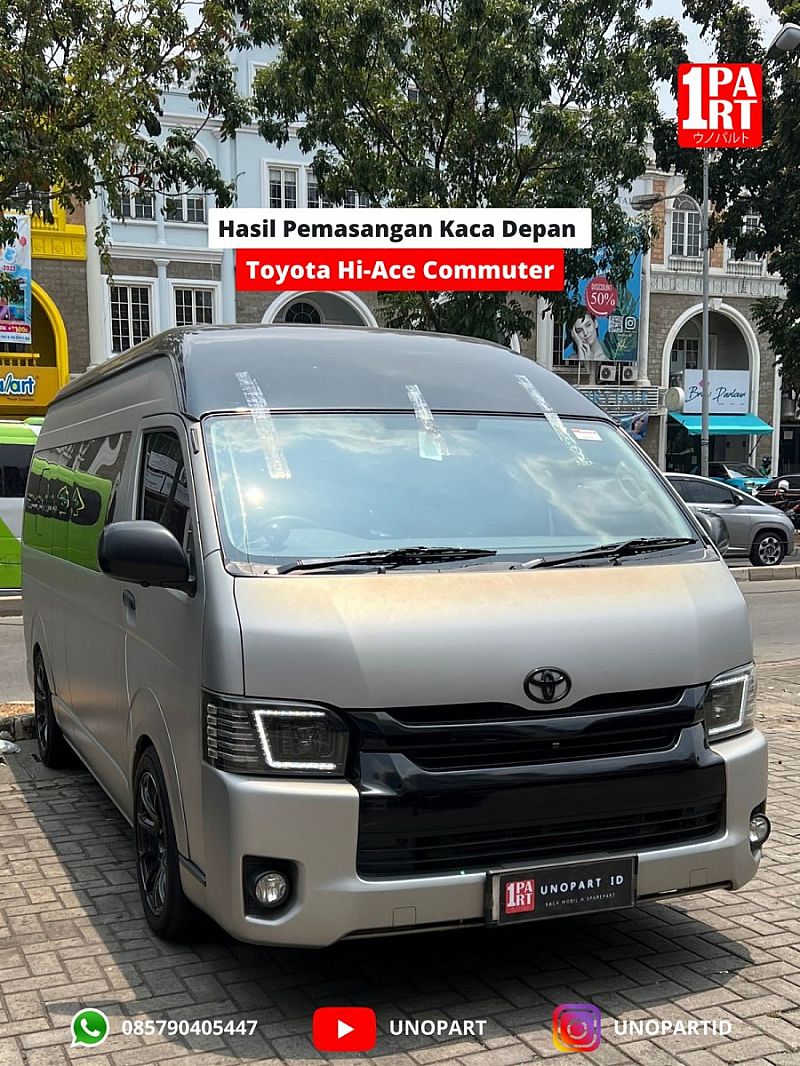 Kaca Depan Asahimas AGC Toyota Hiace 2004-2018 Menerima Pemasangan - foto 5
