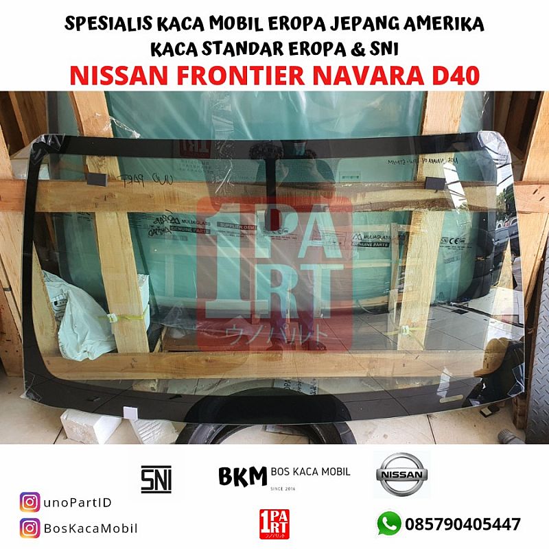 Kaca Depan Asahimas Nissan Frontier Navara 2004-2015 D40 2nd Gen SNI - foto 3