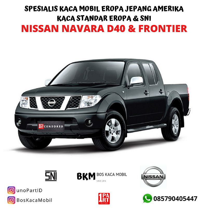 Kaca Depan Asahimas Nissan Frontier Navara 2004-2015 D40 2nd Gen SNI - foto 2