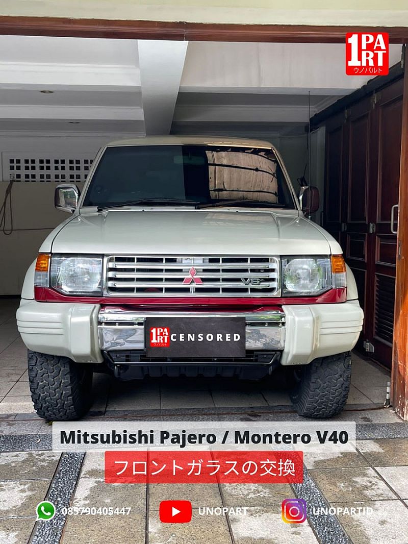Kaca Depan Mitsubishi Pajero Montero Shogun 91-00 V40 SNI DOT - foto 4