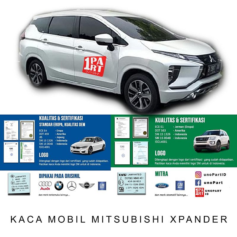 Kaca Depan Mitsubishi Xpander / Nissan Livina 2018-ON Asahimas SNI - foto 3