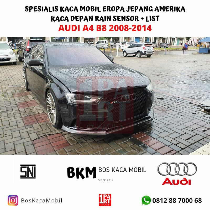 Kaca Depan Mobil Audi A4 2008-2016 B8 Sensor + List Terima Pemasangan - foto 4