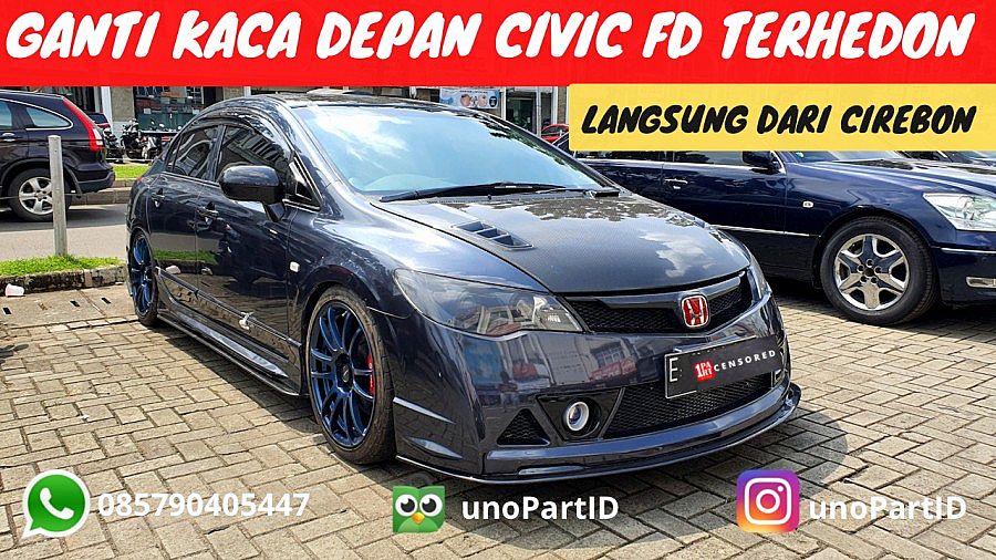 Kaca Depan Mobil Honda All New Civic FD 2005-2011 8th Gen Batman - foto 4