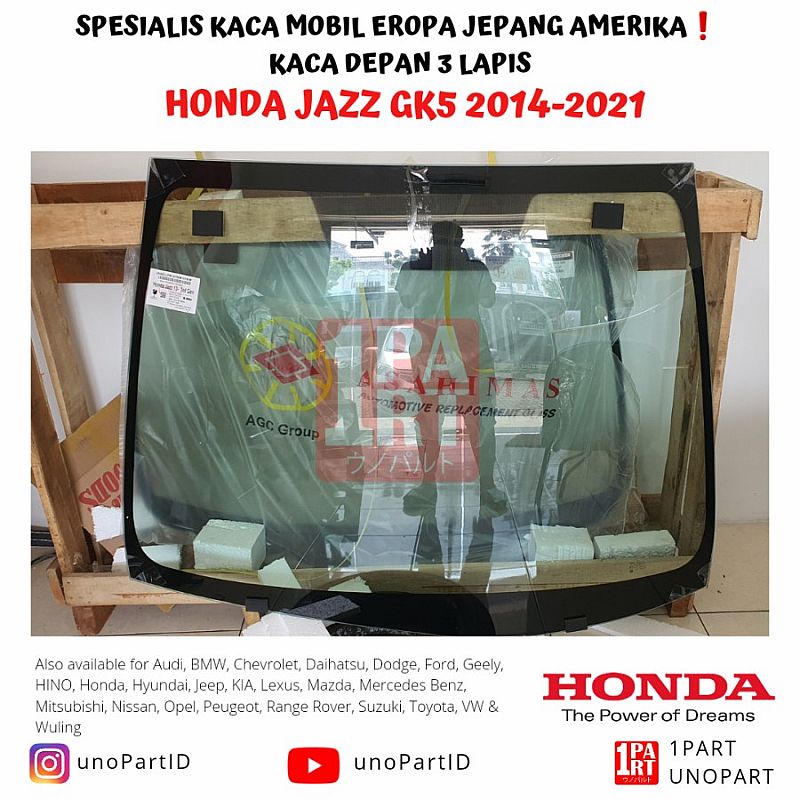Kaca Depan Mobil Honda Jazz 2013-2019 3rd Gen - foto 4