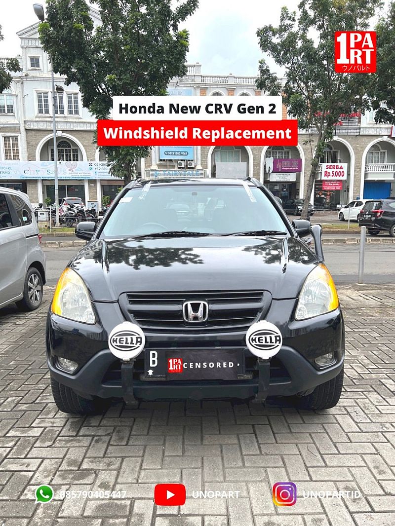 Kaca Depan Mobil Honda New CRV 2002-2006 2nd Gen - foto 3