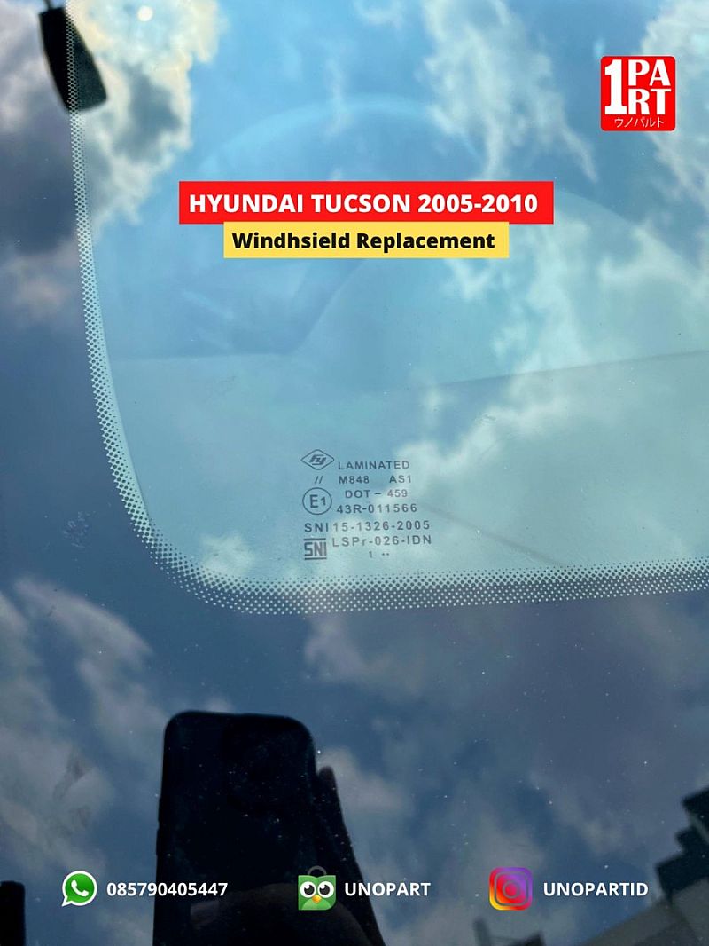 Kaca Depan Mobil Hyundai Tucson 2005-2010 - foto 3