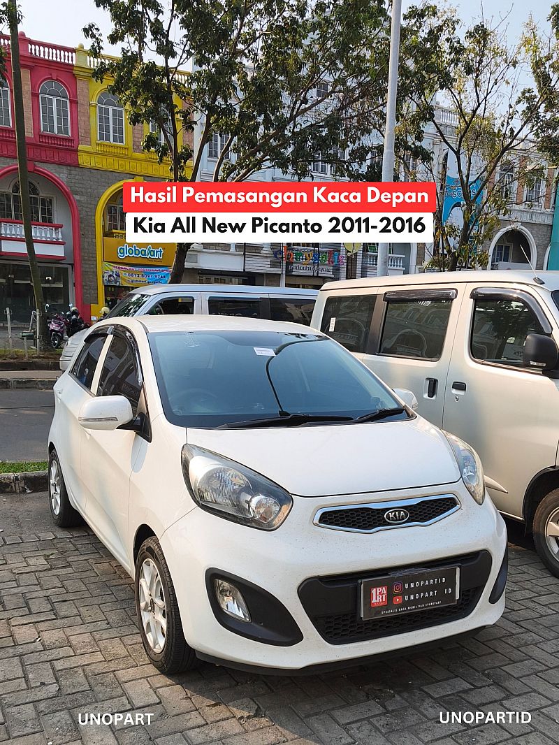 Kaca Depan Mobil Kia All New Picanto 2011-2016 Terima Pemasangan by unoPart ID Spesialis Kaca Mobil - foto 3