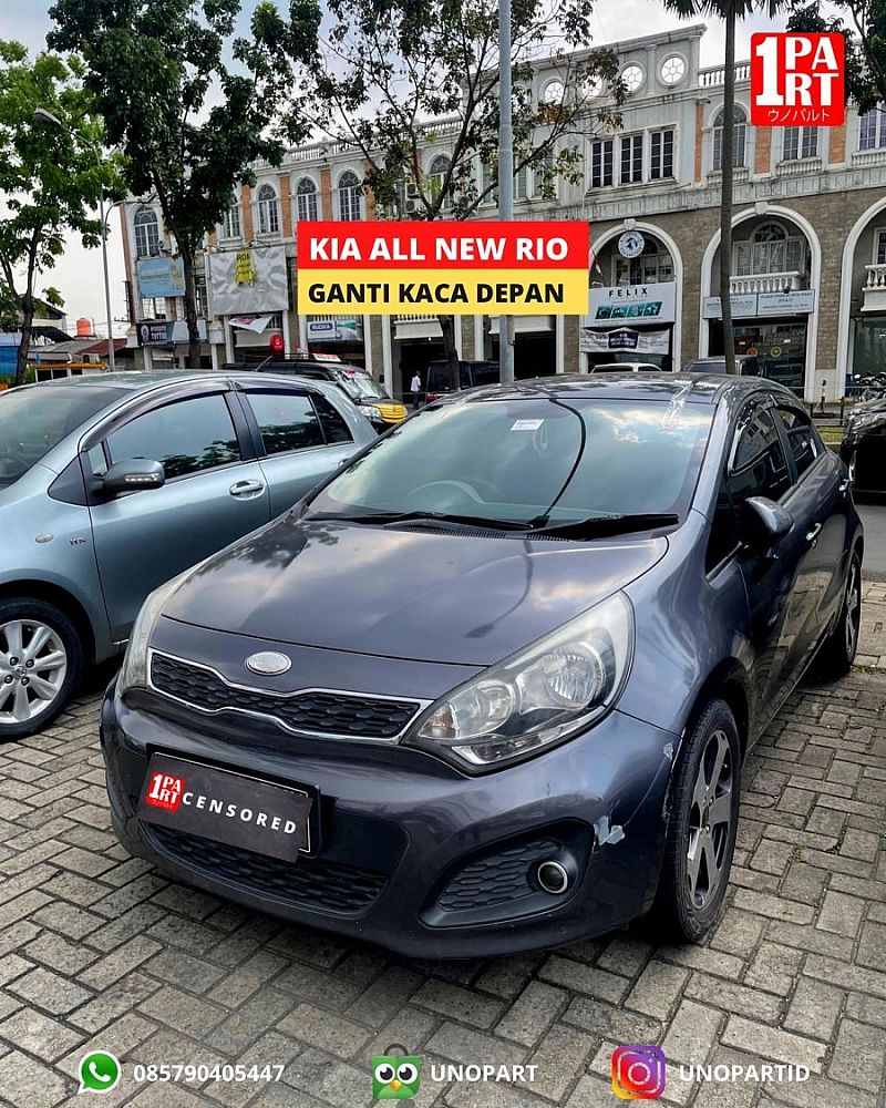 Kaca Depan Mobil Kia Rio 2011-2017 UB Hatchback Original Replacement by unoPart ID - foto 3