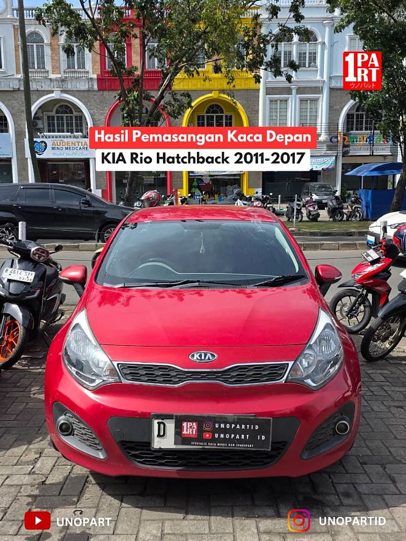 Kaca Depan Mobil Kia Rio 2011-2017 UB Hatchback Original Replacement by unoPart ID - foto 2