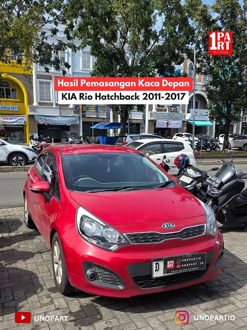 Kaca Depan Mobil Kia Rio 2011-2017 UB Hatchback Original Replacement by unoPart ID - foto 6