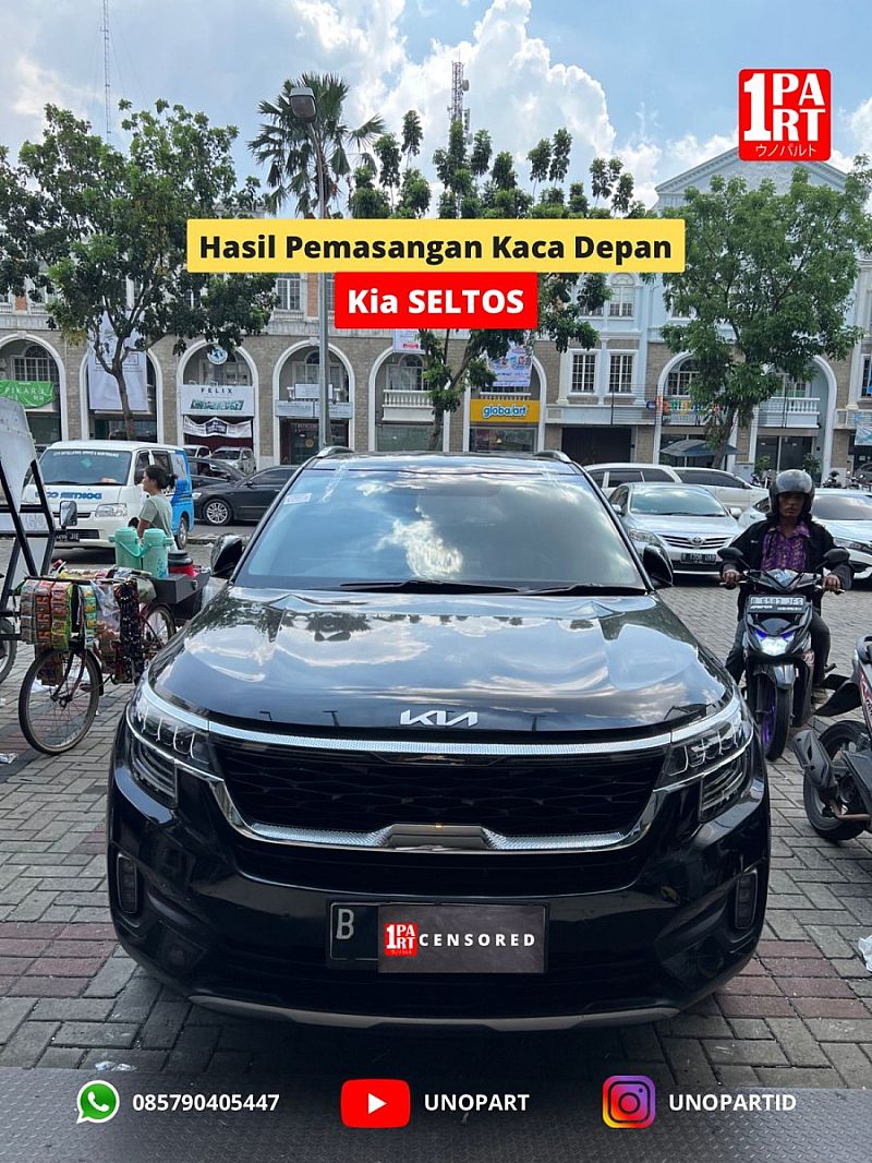 Kaca Depan Mobil Kia Seltos 2021-ON 100% Baru Terima Pemasangan by unoPart ID | Spesialis Kaca Mobil Jujur - foto 2