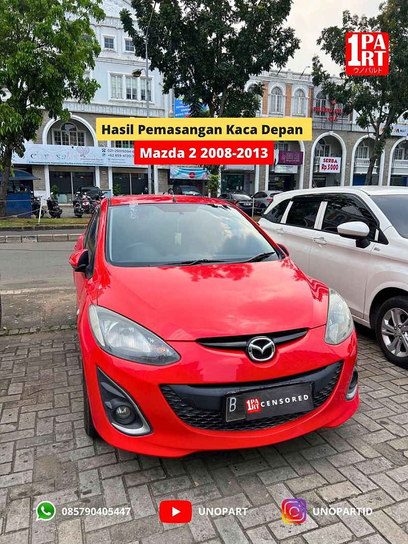 Kaca Depan Mobil Mazda 2 2009-2013 Hatchback Original Replacement - foto 2