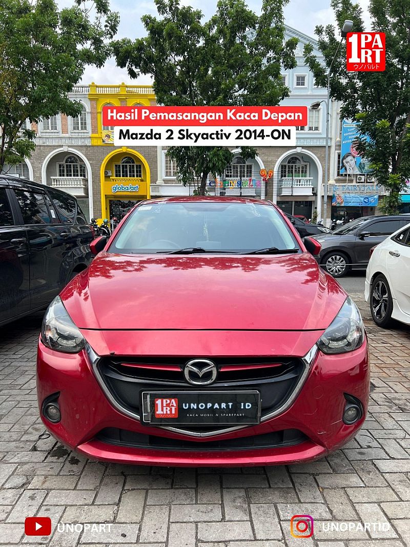 Kaca Depan Mobil Mazda 2 2014- Skyactiv Hatchback Original Replacement - foto 2
