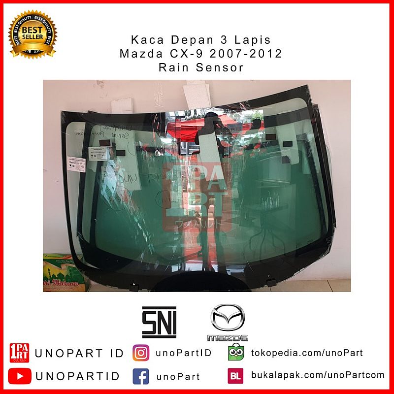 Kaca Depan Mobil Mazda CX-9 2007-2012 with Rain Sensor - foto 2