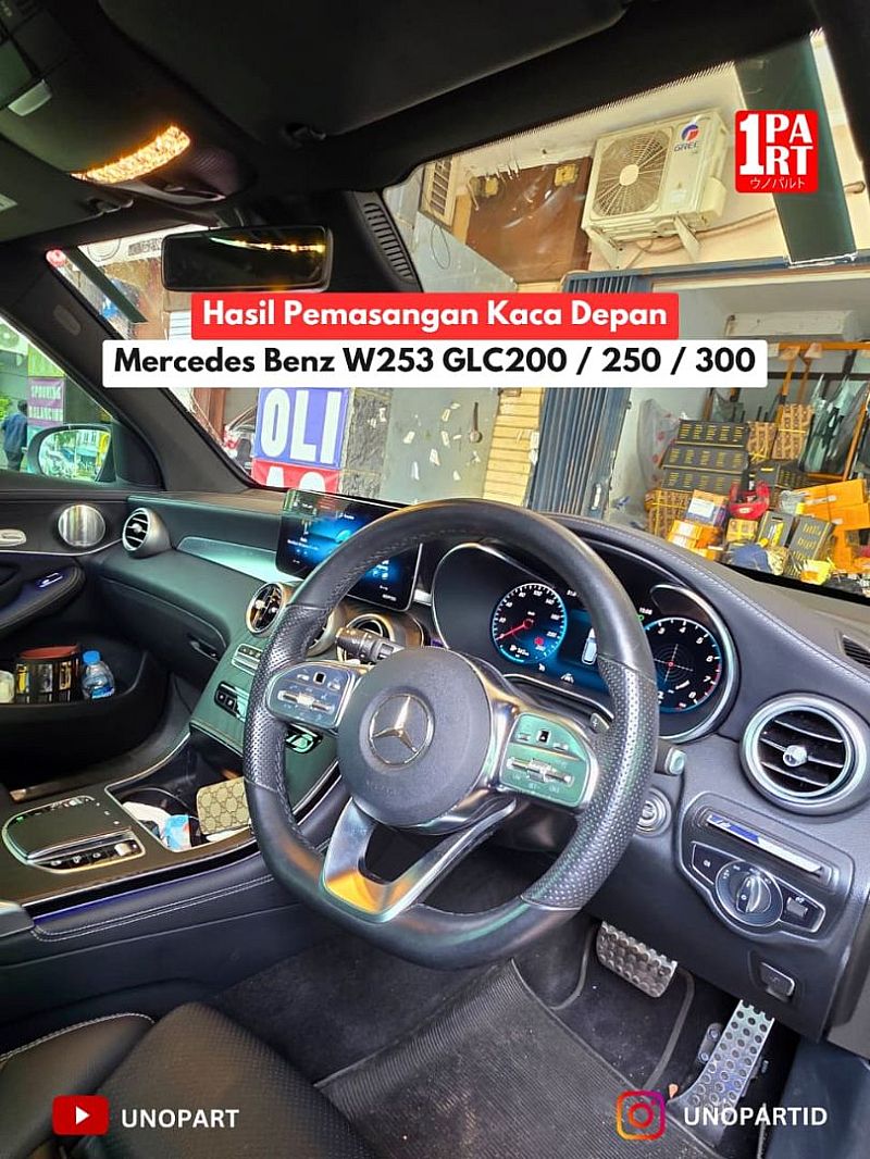 Kaca Depan Mobil Mercedes Benz / Mercy GLC 200 / GLC 250 / GLC 300 W253 Terima Pemasangan by unoPart ID - foto 2
