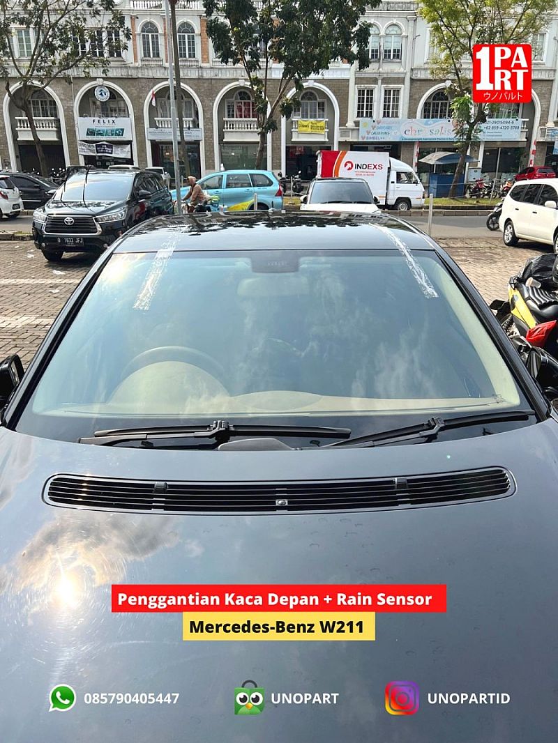 Kaca Depan Mobil Mercedes-Benz E-Class 2002-2009 W211 Original Quality - foto 3
