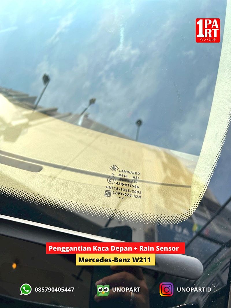 Kaca Depan Mobil Mercedes-Benz E-Class 2002-2009 W211 Original Quality - foto 4