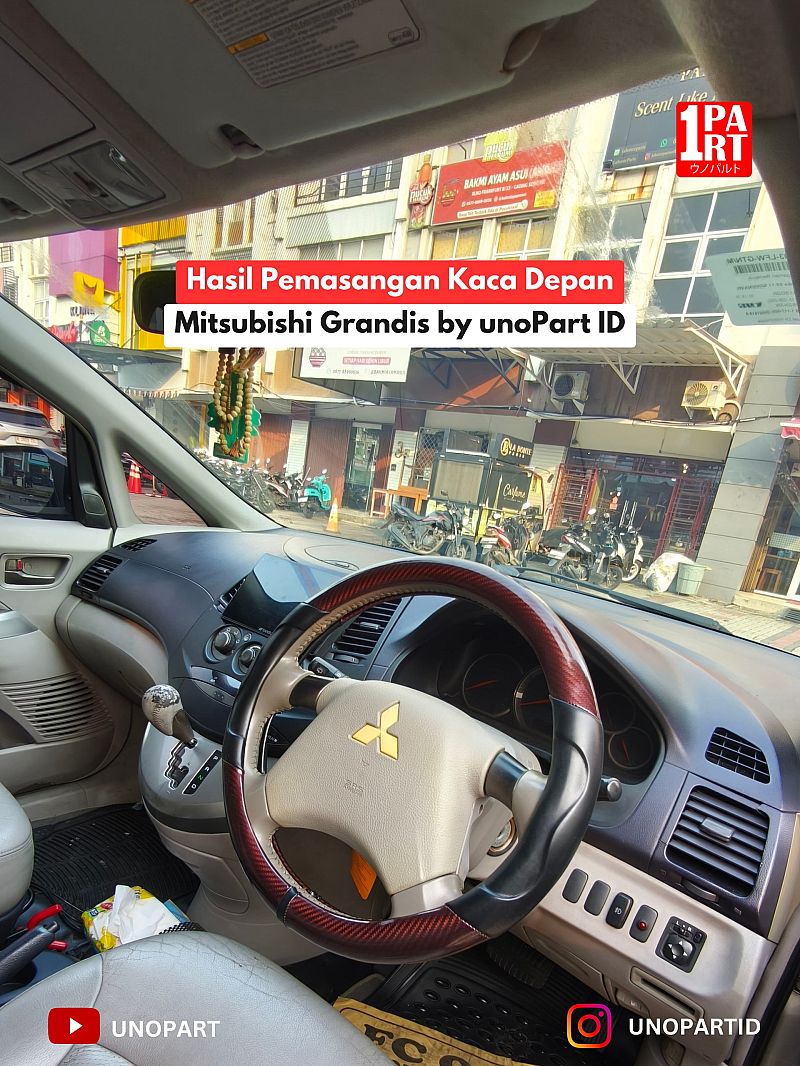 Kaca Depan Mobil Mitsubishi Grandis 2003-2011 EZ45 NA4W Terima Pemasangan Real Pict & Video Real Results - foto 4