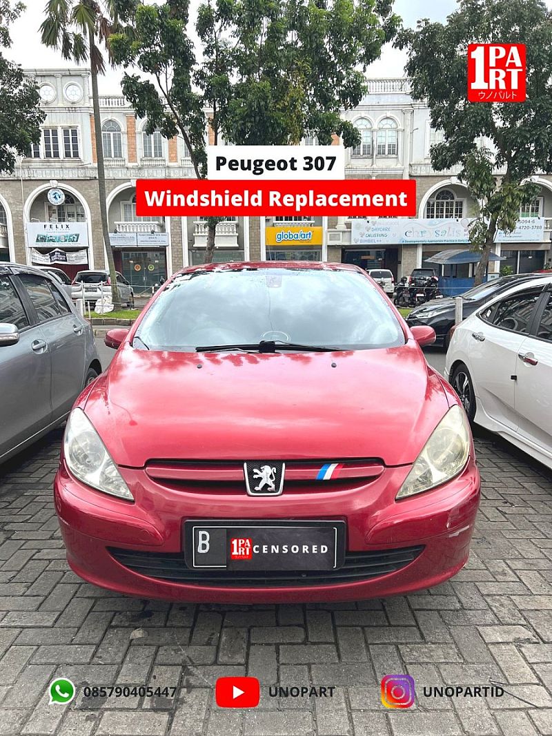 Kaca Depan Mobil Peugeot 307 2001-2008 SW Wagon RS Kotak Terima Pemasangan by unoPart ID - foto 4