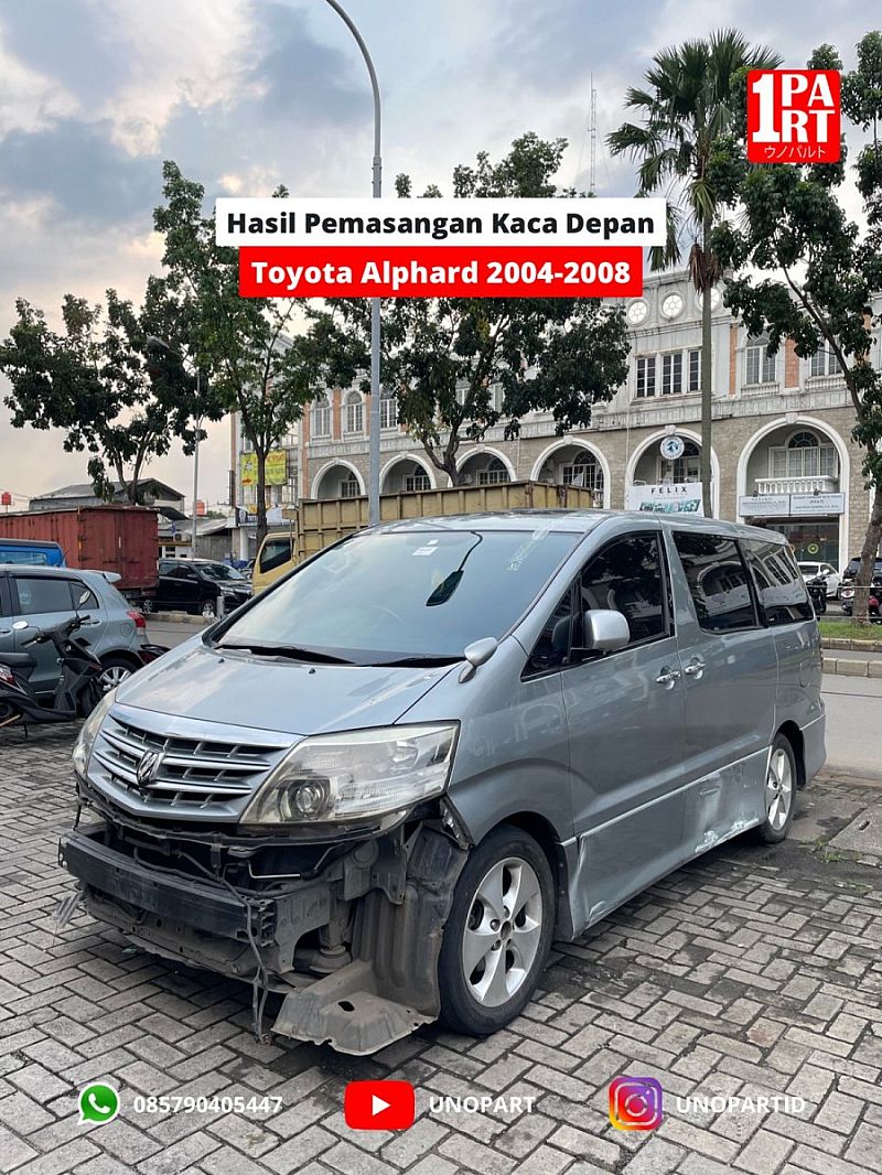 Kaca Depan Mobil Toyota Alphard 2002-2008 ANH10 1st Gen SNI DOT459 USA - foto 2