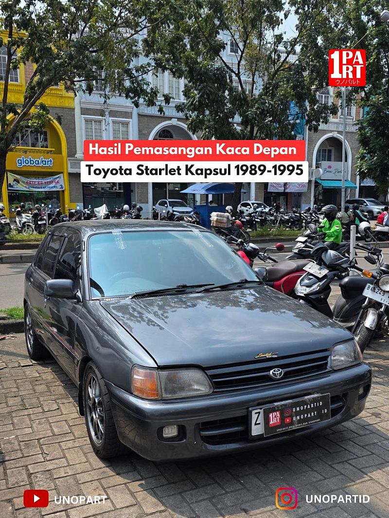 Kaca Depan Mobil Toyota Starlet Hatchback KP80 1989-1995 SNI & DOT-459 Terima Pemasangan by unoPart ID - foto 3