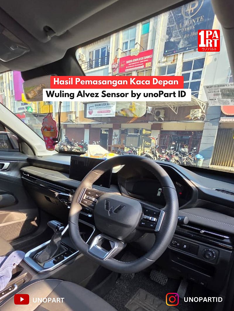 Kaca Depan Mobil Wuling Alvez Model Sensor Terima Pemasangan by unoPart ID - foto 2