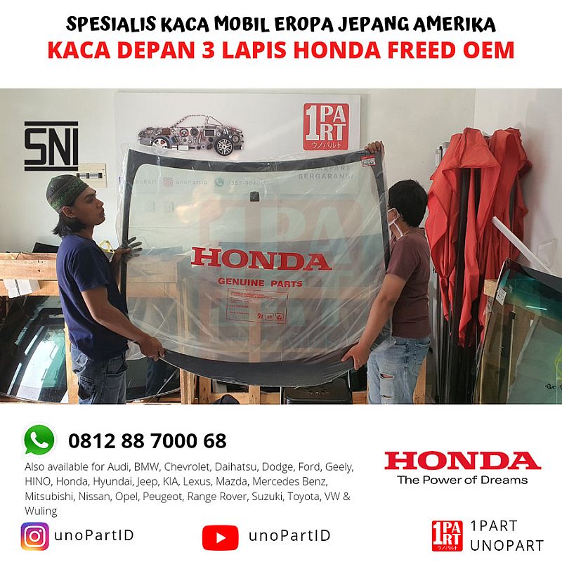 Kaca Depan Original Honda Freed 2009-2017 OEM Menerima Pemasangan - foto 3