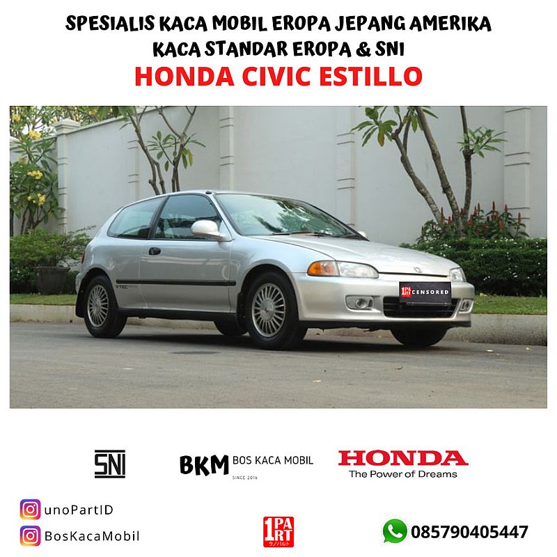 Kaca Depan Samping Kanan Honda Civic Estilo 92-95 SR0 / SR3 - foto 3