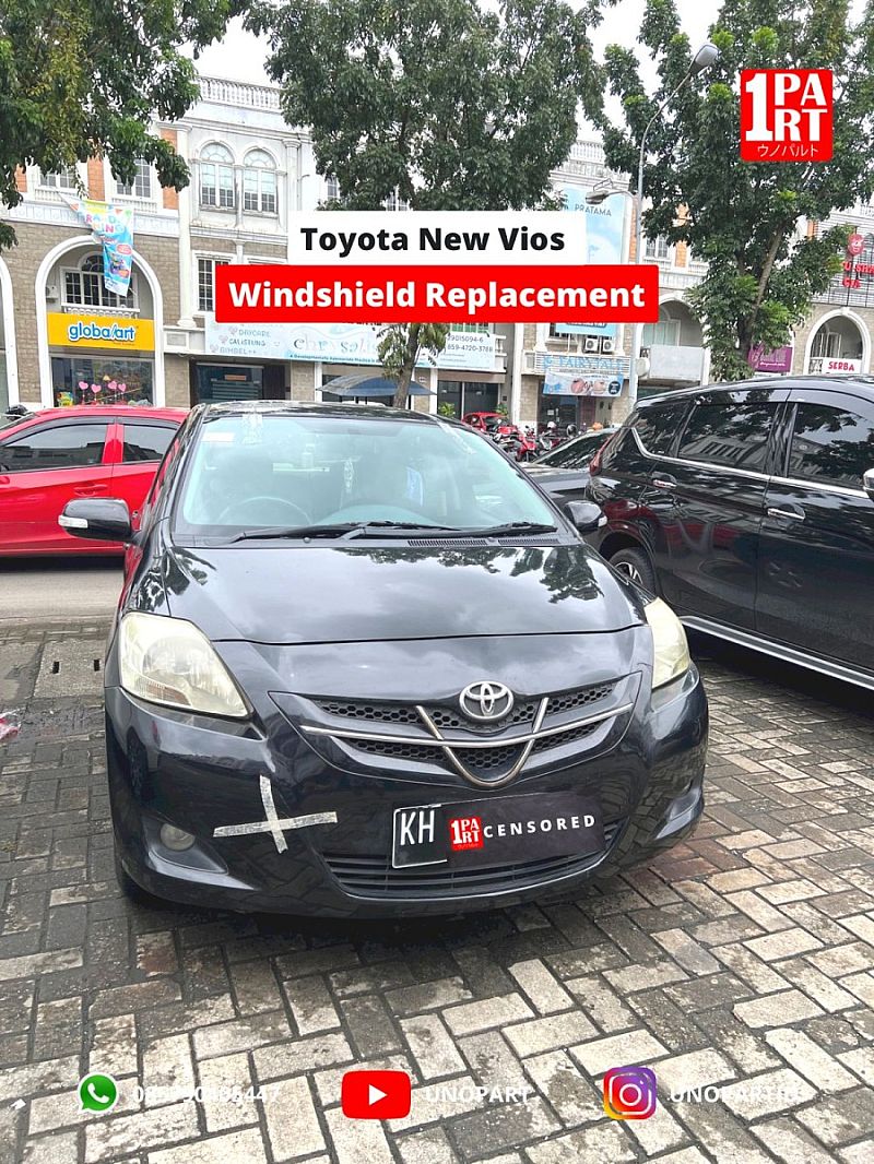 Kaca Depan Toyota Vios Limo 2007-2012 Gen 2 Terima Pemasangan - foto 4