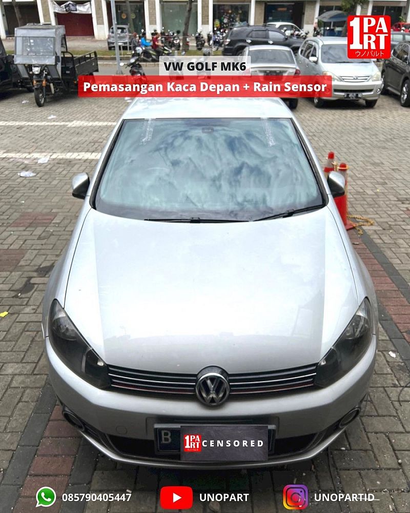 Kaca Depan VW Golf MK6 Hatchback 2008-2012 SNI & DOT-459 & E4 Euro - foto 2