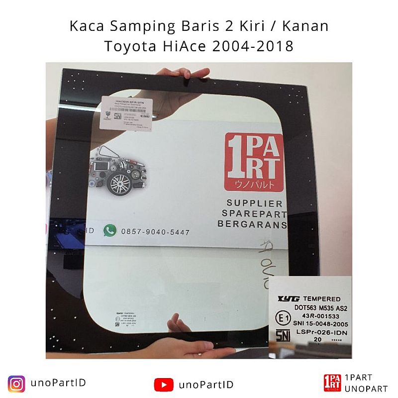Kaca Kecil Kedua Dari Belakang Hiace 04-18 RH200 RR11 SNI DOT-459 - foto 3