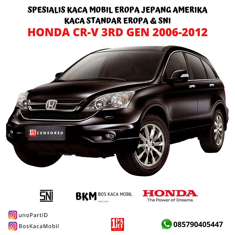 Kaca Mati Paling Belakang Honda CRV 07-12 SNI DOT E4 - foto 3