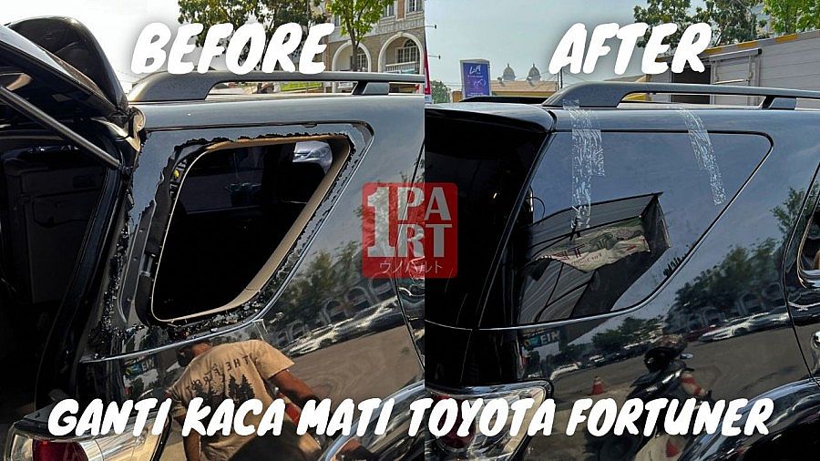 Kaca Mati Quarter Swing Belakang Kanan / Kiri Fortuner Gen 1 Hitam Ant - foto 3