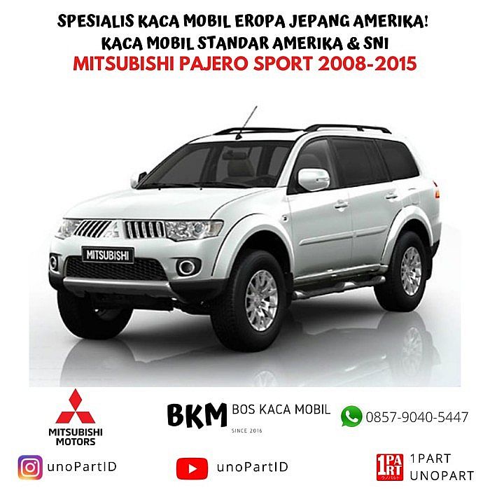 Kaca Mati Samping Mitsubishi Pajero Sport 2008-2015 SNI Terima Pasang - foto 3