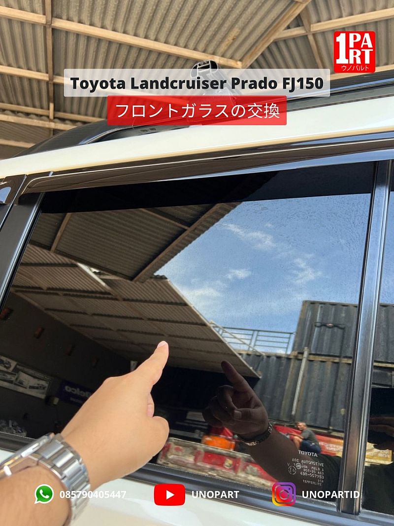 Kaca Pintu Belakang R/L Toyota Land Cruiser Prado FJ150W 09- SNI DOT - foto 2