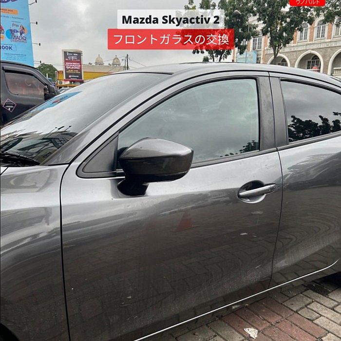 Kaca Pintu Depan Kiri / Kanan Mazda 2 Skyactiv Gen 2 2014- XYG SNI DOT - foto 2