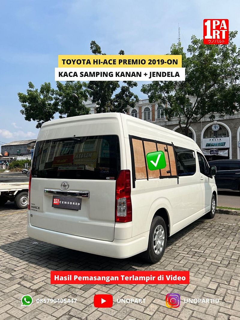 Kaca Samping Belakang Kanan + Jendela Toyota Hiace Hi-Ace Premio 19-ON - foto 3