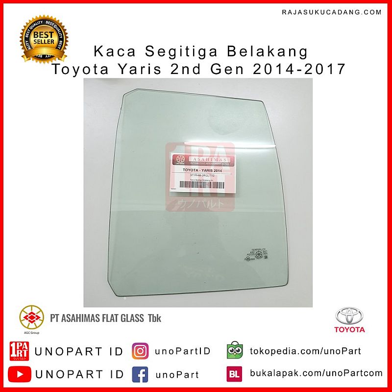 Kaca Segitiga Belakang Kiri / Kanan Asahimas Toyota Yaris 2014-2017 - foto 5
