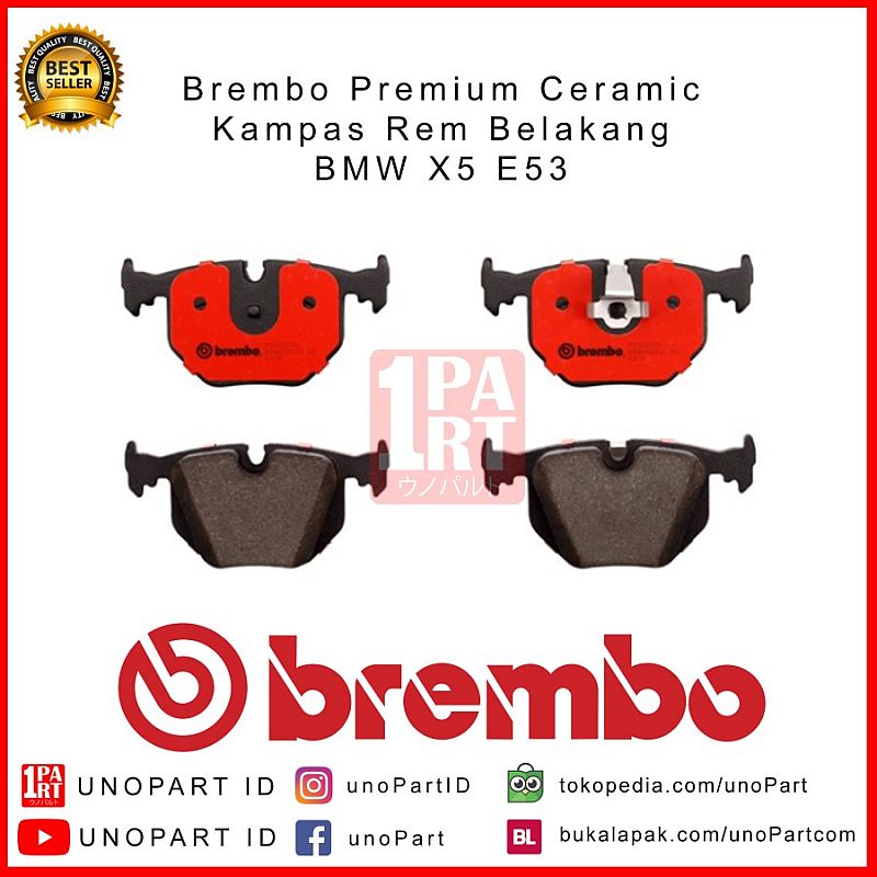 Kampas Rem Belakang Brembo BMW X5 E53 00-06 / BMW Z4 E85 / 735i E38 - foto 3