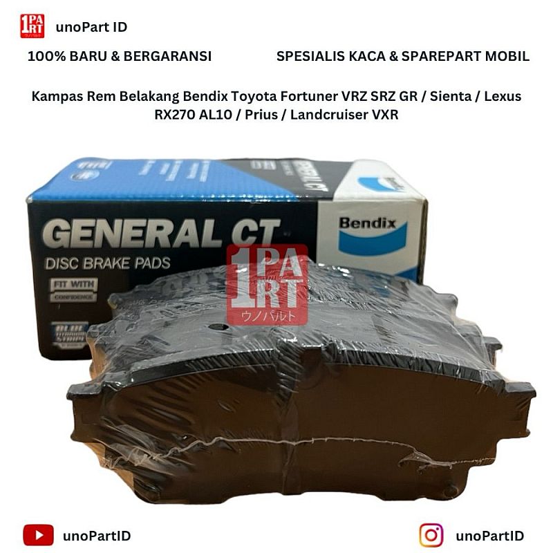 Kampas Rem Bendix DB2245 Fortuner VRZ SRZ GR / Sienta / Lexus RX270 RR - foto 2
