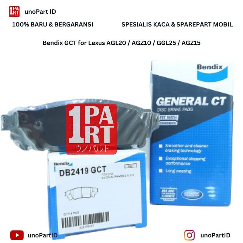 Kampas Rem Bendix Lexus AGL20 AGZ10 GGL25 AGZ15 GGL26 RR DB2419GCT - foto 5
