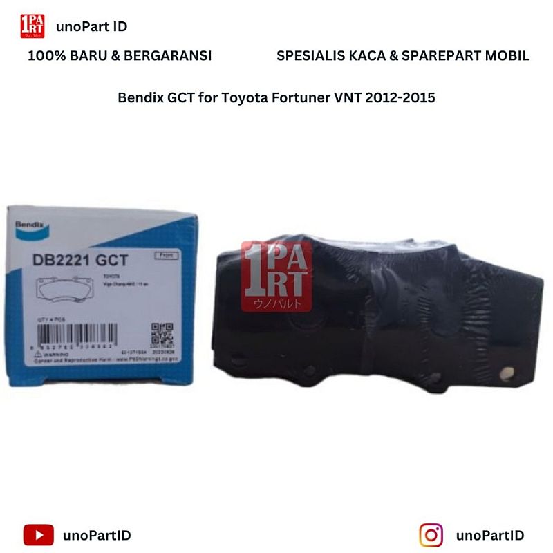 Kampas Rem Depan Bendix Ceramic Toyota Fortuner VNT DB2221GCT - foto 4