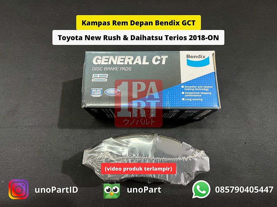 Kampas Rem Depan Bendix DB2496 GCT Toyota Rush Daihatsu Terios 2017-UP - foto 5