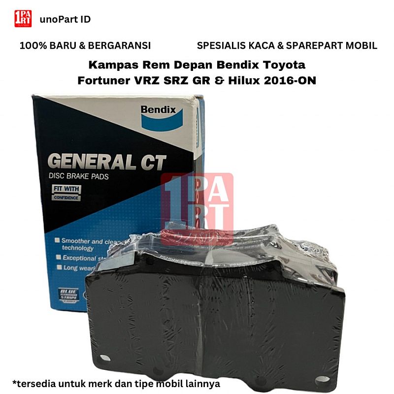 Kampas Rem Depan Bendix Toyota Fortuner VRZ SRZ GR 2016-ON DB2380 GCT - foto 2
